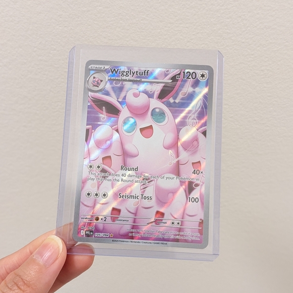 🌸 Wigglytuff Phantasmal Flames Pokemon Card - Illustration Rare 105/94 🌸🎼 - Picture 3 of 7